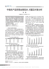 中俄农产品贸易发展现状问题及对策分析.pdf