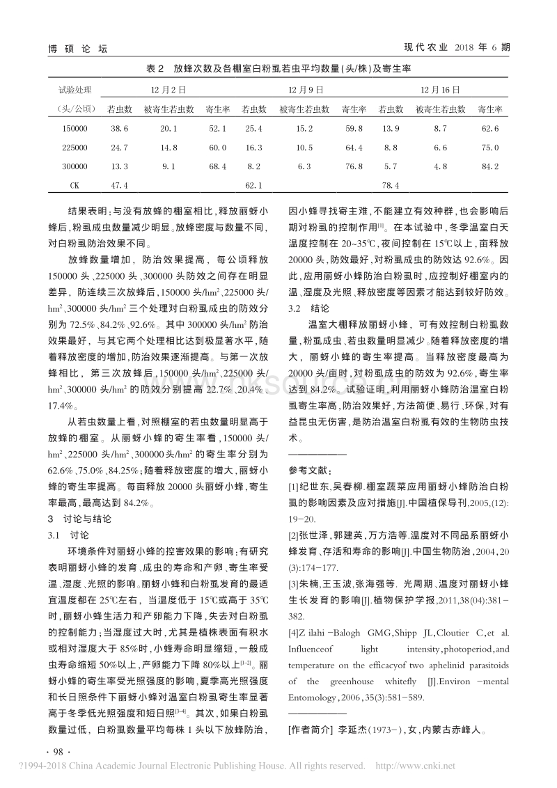 丽蚜小蜂防治温室白粉虱效果分析_第2页