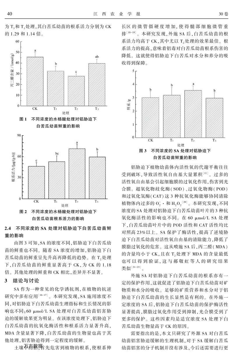 水杨酸缓解白苦瓜幼苗铝毒害的生理机制研究.pdf_第3页