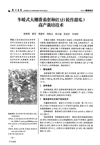 冬暖式大棚番茄套种豇豆(轮作甜瓜)高产栽培技术.pdf