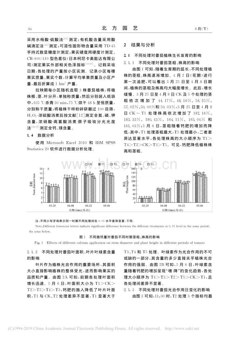 日光温室土壤限根下不同施钙量对番茄品质产量及植株养分的影响.pdf_第3页