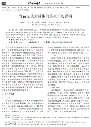 育苗基质对辣椒幼苗生长的影响.pdf