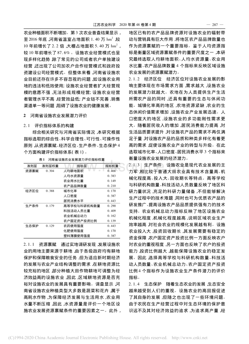 河南省设施农业发展潜力评价与布局优化.pdf_第2页