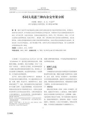 不同大花蕙兰种内杂交坐果分析.pdf