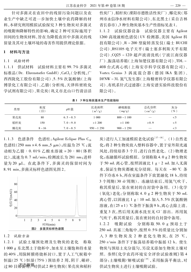 生物炭及其老化对土壤中多菌灵吸附和降解的影响.pdf_第2页