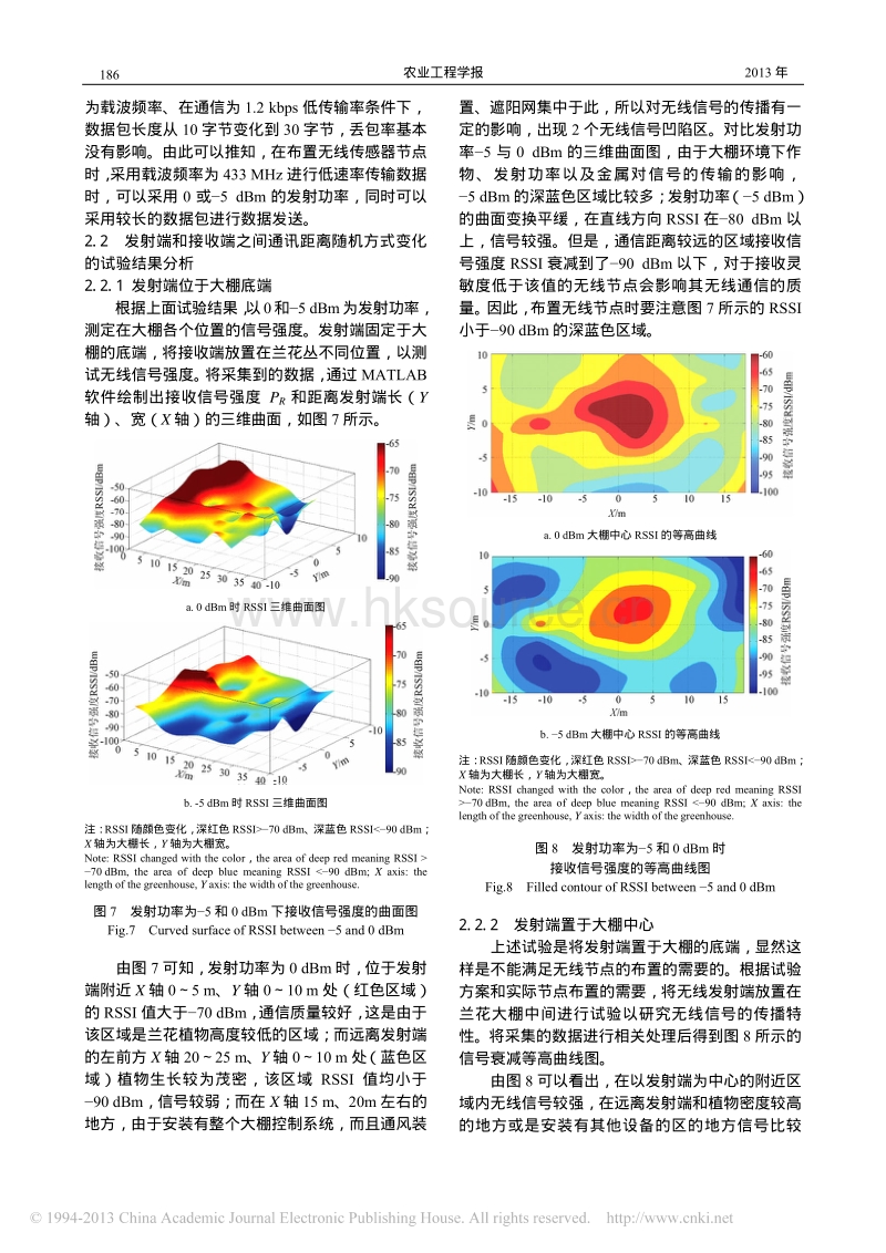 兰花大棚内无线传感器网络433MHz信道传播特性试验_李小敏.pdf_第5页