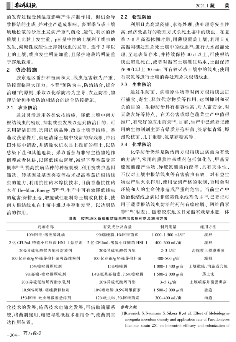 胶东地区番茄南方根结线虫病的发生规律和防治技术.pdf_第2页