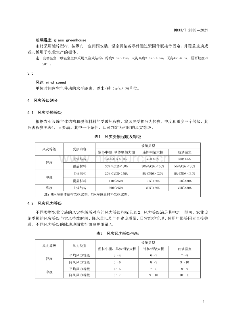 DB33/T 2335-2021 农业设施风灾等级.pdf_第4页