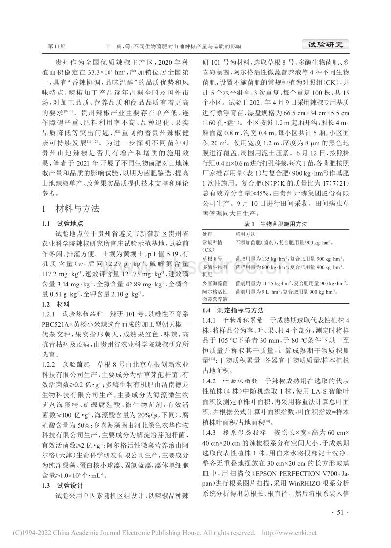 不同生物菌肥对山地辣椒产量与品质的影响.pdf_第2页