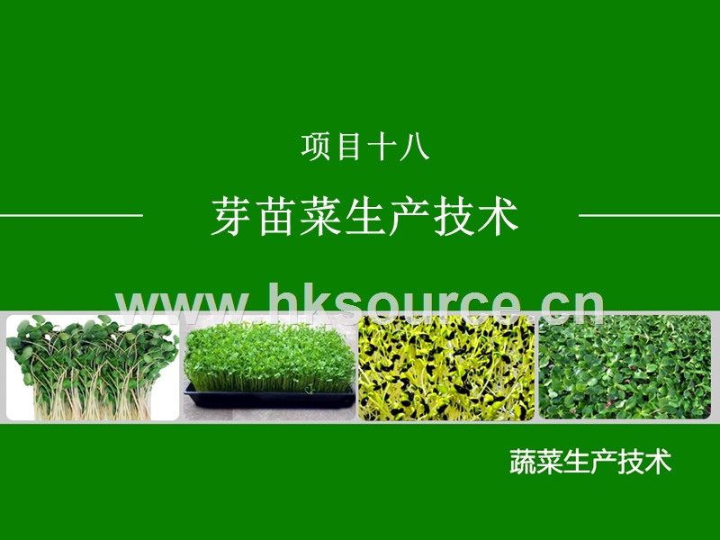 蔬菜生产技术（北方本）课件 18.1　豌豆苗生产技术.ppt_第1页