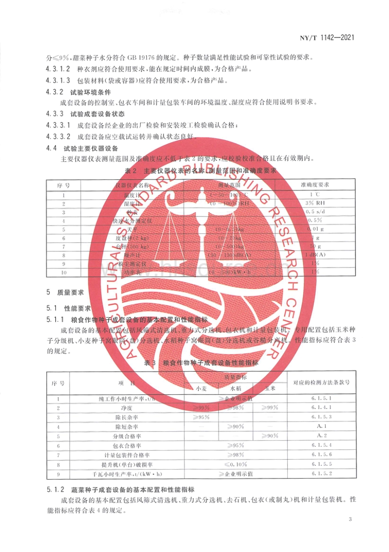 NY/T 1142-2021 种子加工成套设备质量评价技术规范.pdf_第5页