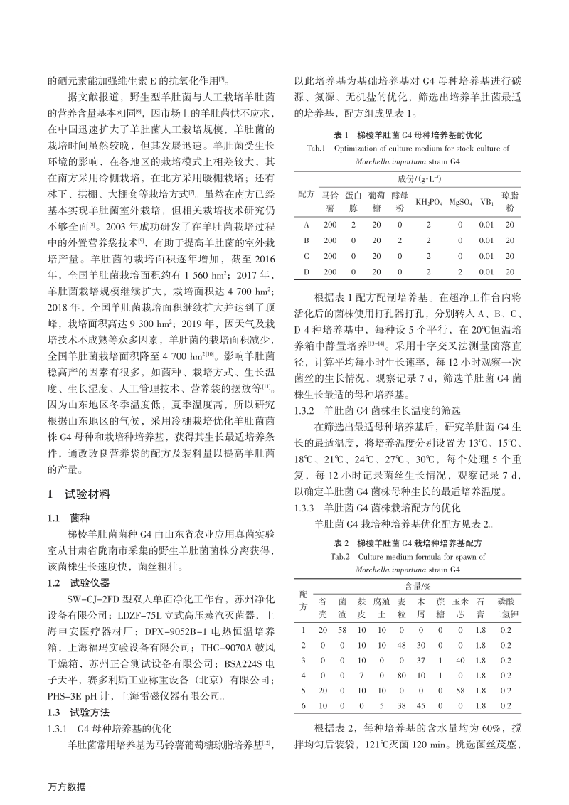 羊肚菌的培养基和营养袋配方优化.pdf_第2页