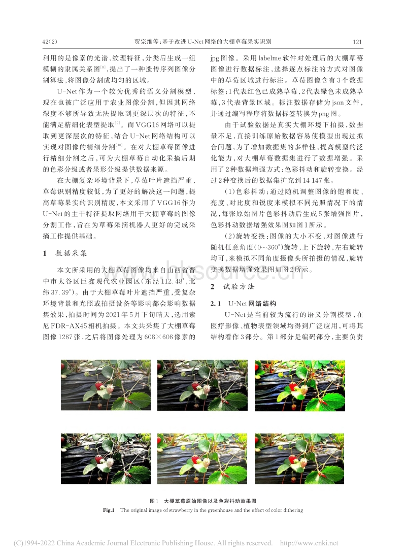 基于改进U-Net网络的大棚草莓果实识别.pdf_第2页