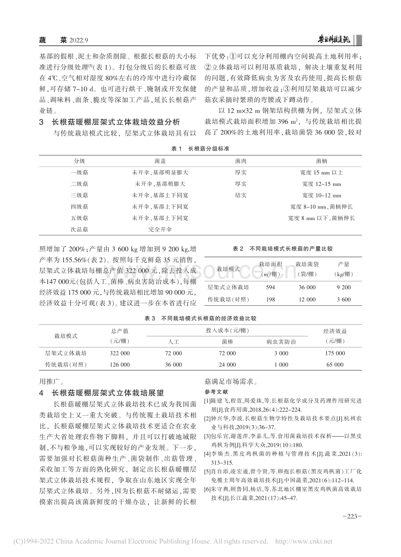 山东地区长根菇暖棚层架式立体栽培技术实践.pdf_第3页