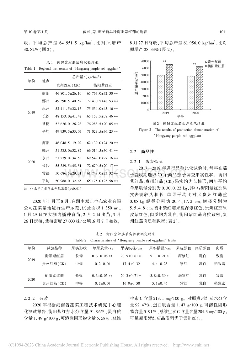 茄子新品种衡阳紫红茄的选育.pdf_第3页