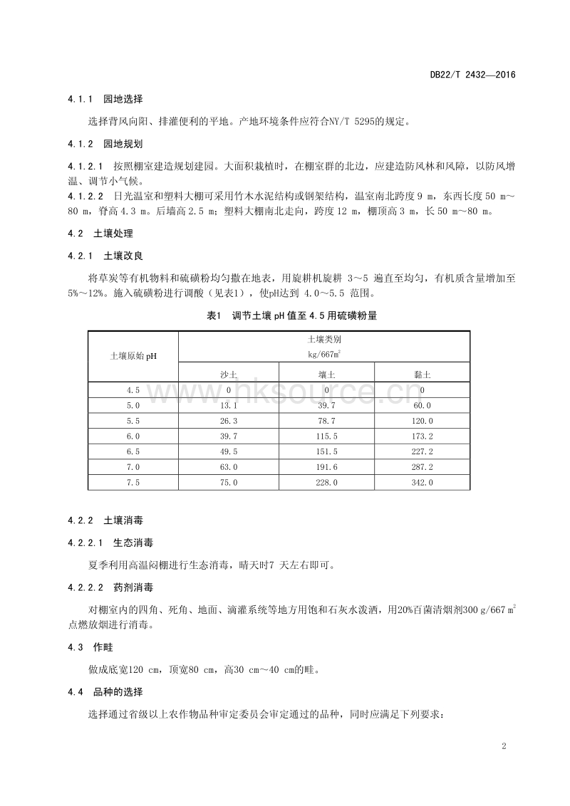 DB22/T 2432-2016 无公害农产品 蓝莓设施生产技术规程.pdf_第4页