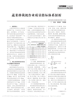 蔬菜移栽机作业质量指标体系探析.pdf