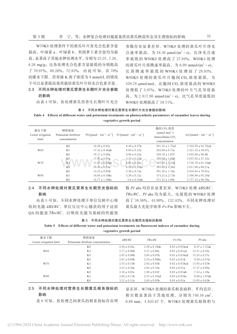 水钾复合处理对越夏基质培黄瓜秧苗形态及生理指标的影响.pdf_第5页