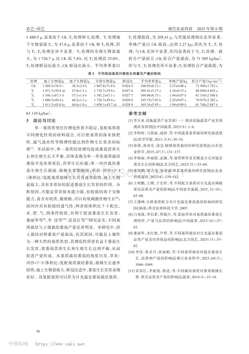 不同基质对日光温室番茄生长及产量的影响.pdf_第3页